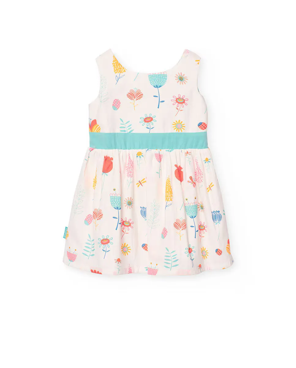 Хлопковое платье для девочки с цветочным и мелким анималистичным принтом Boboli, белый
Хлопковое платье для девочки с цветочным и мелким анималистичным принтом Boboli, белый