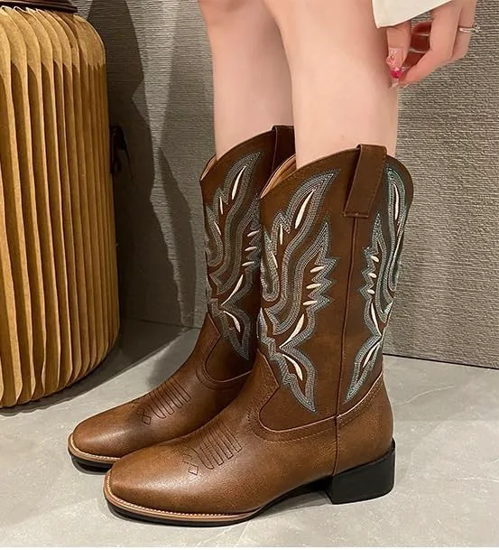 Женские ковбойские ботинки Женские средние по голени западные ботинки с вышивкой заостренный носок квадратный каблук модные женские ботинки Generic, коричневый
Женские ковбойские ботинки Женские средние по голени западные ботинки с вышивкой заостренный носок квадратный каблук модные женские ботинки Generic, коричневый