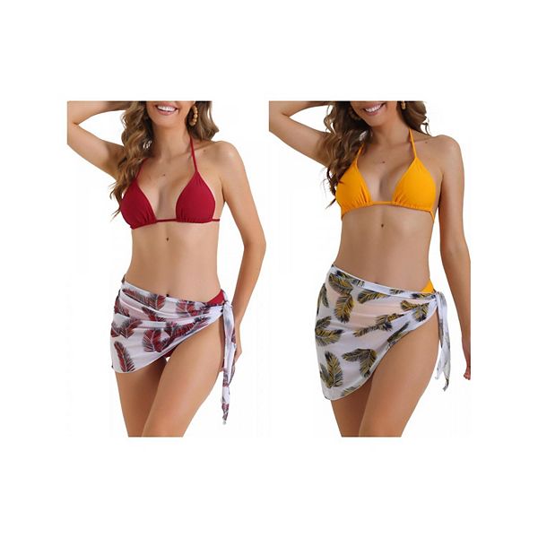 2 комплекта женского бикини-треугольника с лифом-холтером, 3 предмета: купальник с юбкой-парео в листьях и высоким разрезом Inspire Chic, Red Orange, Красный, 2 комплекта женского бикини-треугольника с лифом-холтером, 3 предмета: купальник с юбкой-парео в
2 комплекта женского бикини-треугольника с лифом-холтером, 3 предмета: купальник с юбкой-парео в листьях и высоким разрезом Inspire Chic, Red Orange, Красный, 2 комплекта женского бикини-треугольника с лифом-холтером, 3 предмета: купальник с юбкой-парео в
