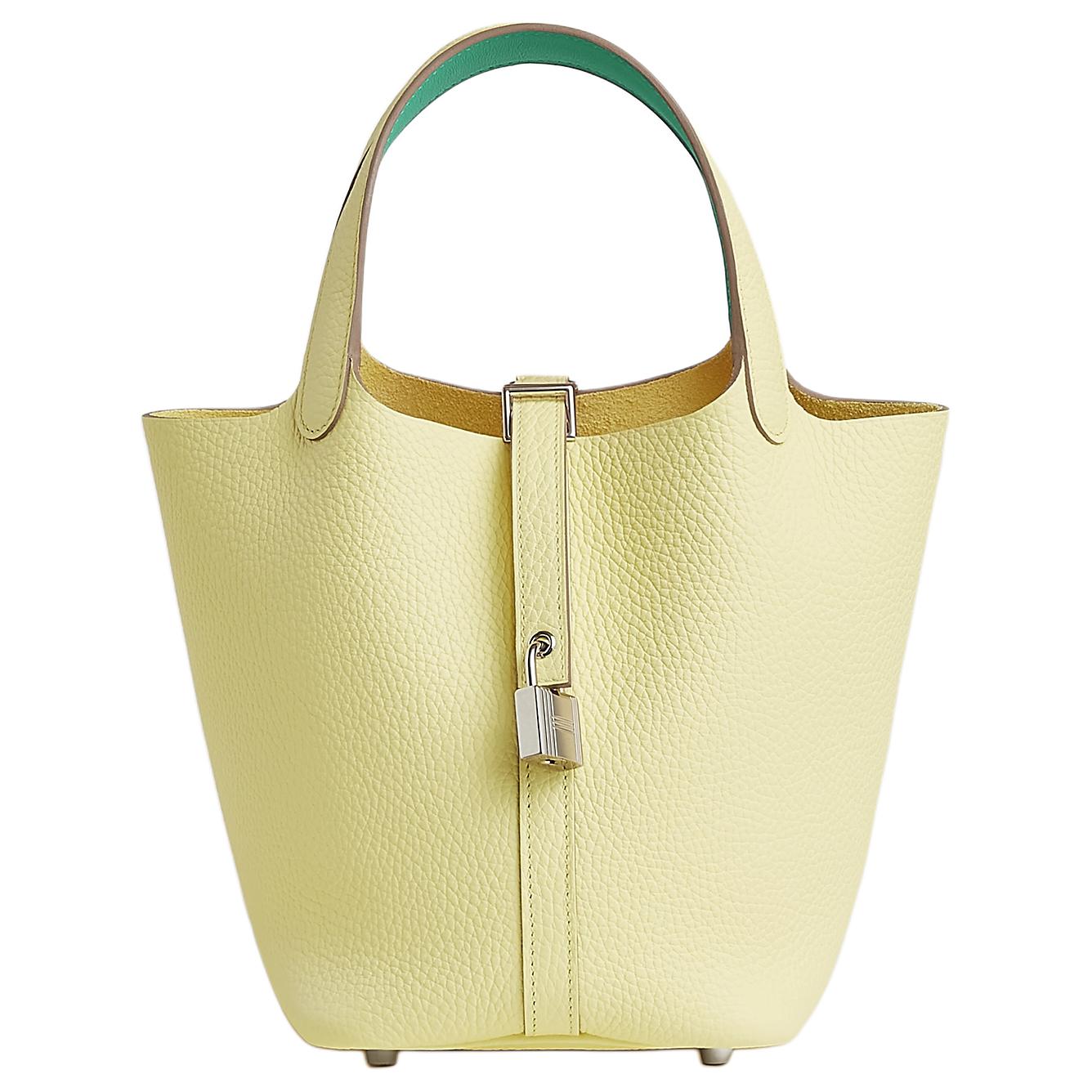 Пикотин Лок Клеменс Бычья Кожа Свифт Телячья Кожа Сумка Женская Светло-Желтый и Зеленый HERMES
Пикотин Лок Клеменс Бычья Кожа Свифт Телячья Кожа Сумка Женская Светло-Желтый и Зеленый HERMES