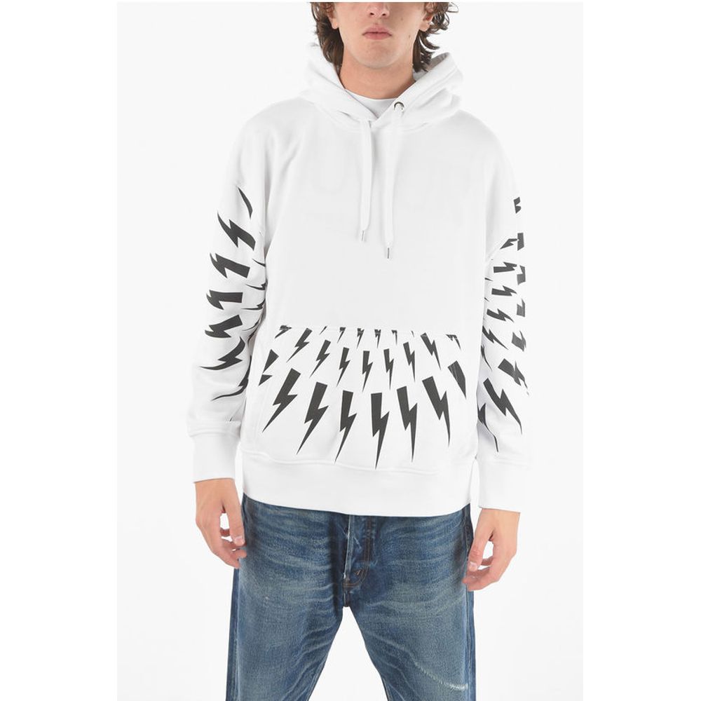 Толстовка с капюшоном RADIAL FAIR-ISLE THUNDERBOLT с большим накладным карманом спереди Neil Barrett, Black and White
Толстовка с капюшоном RADIAL FAIR-ISLE THUNDERBOLT с большим накладным карманом спереди Neil Barrett, Black and White