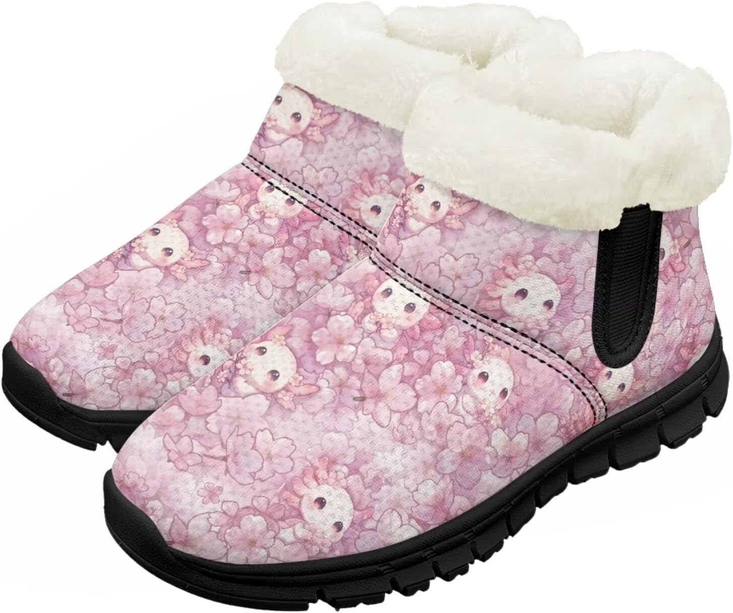 Детские зимние ботинки, теплые, с противоскользящей подошвой, с амортизирующей мемори-пеной, спортивные, без шнурков, для бега и треккинга, зимние кроссовки Pointodoor, Axolotl Pink Flowers Pattern
Детские зимние ботинки, теплые, с противоскользящей подошвой, с амортизирующей мемори-пеной, спортивные, без шнурков, для бега и треккинга, зимние кроссовки Pointodoor, Axolotl Pink Flowers Pattern