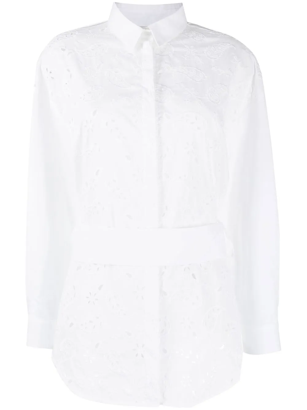 Рубашка с перфорацией и поясом Fabiana Filippi, белый
Рубашка с перфорацией и поясом Fabiana Filippi, белый