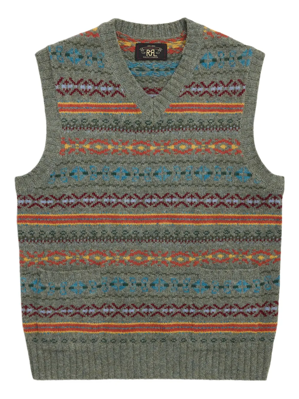 Жаккардовый жилет с узором фэр-айл Ralph Lauren RRL, зеленый
Жаккардовый жилет с узором фэр-айл Ralph Lauren RRL, зеленый