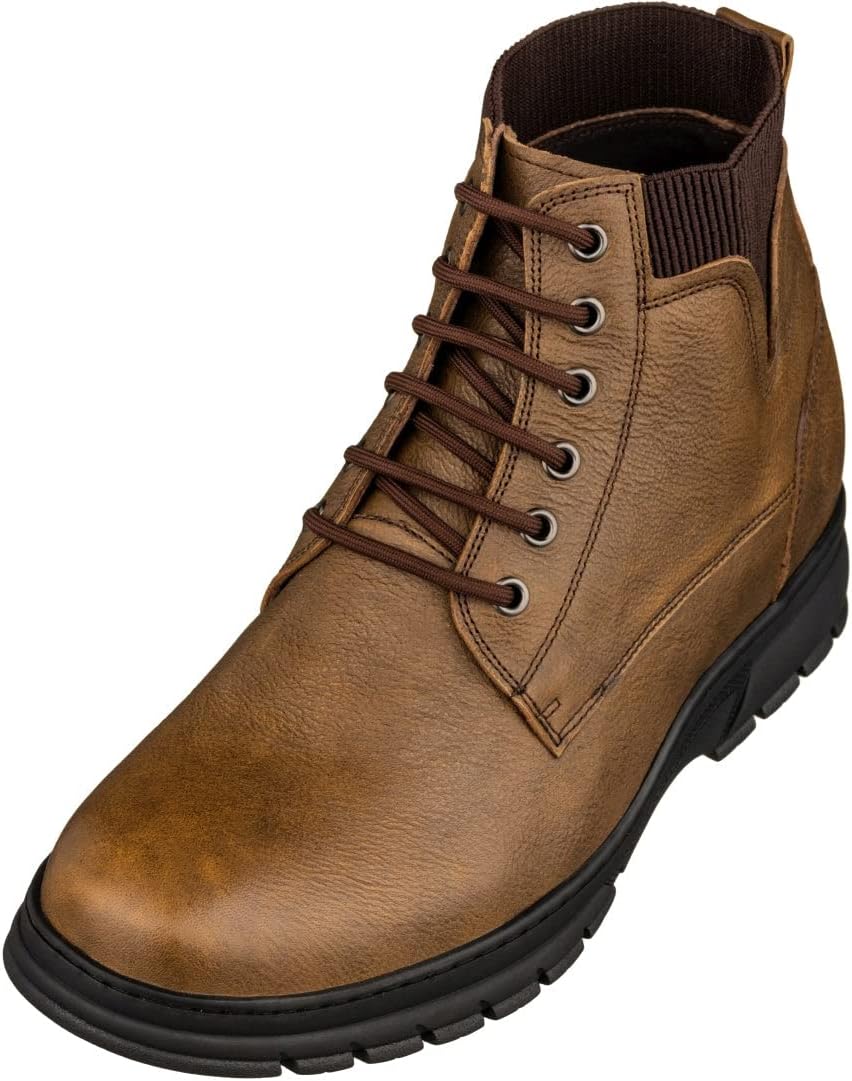 Мужские невидимые увеличивающие рост ботинки TOTO - хаки с текстурой «pebble grain», шнуровка, ботинки - прибавка роста на 7 см - модель K84017 - размер 7 D(M) US
Мужские невидимые увеличивающие рост ботинки TOTO - хаки с текстурой «pebble grain», шнуровка, ботинки - прибавка роста на 7 см - модель K84017 - размер 7 D(M) US