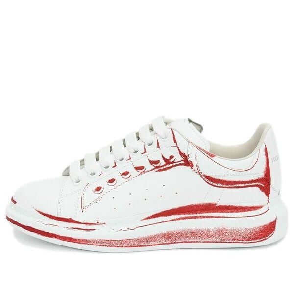 Кроссовки oversized sneaker 'white lust red print' Alexander Mcqueen, белый 
Кроссовки oversized sneaker 'white lust red print' Alexander Mcqueen, белый