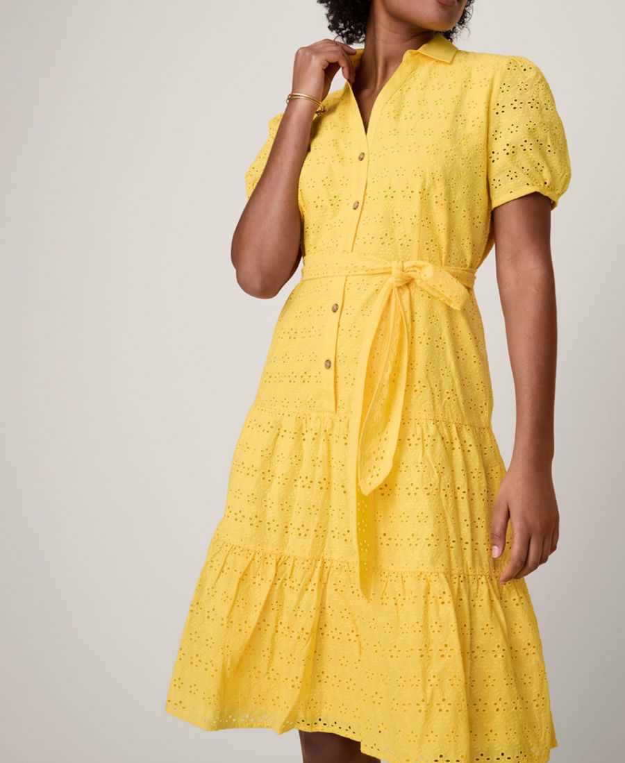 Женское хлопковое платье Augusta с короткими рукавами и перфорацией UNTUCKit, Yellow
Женское хлопковое платье Augusta с короткими рукавами и перфорацией UNTUCKit, Yellow