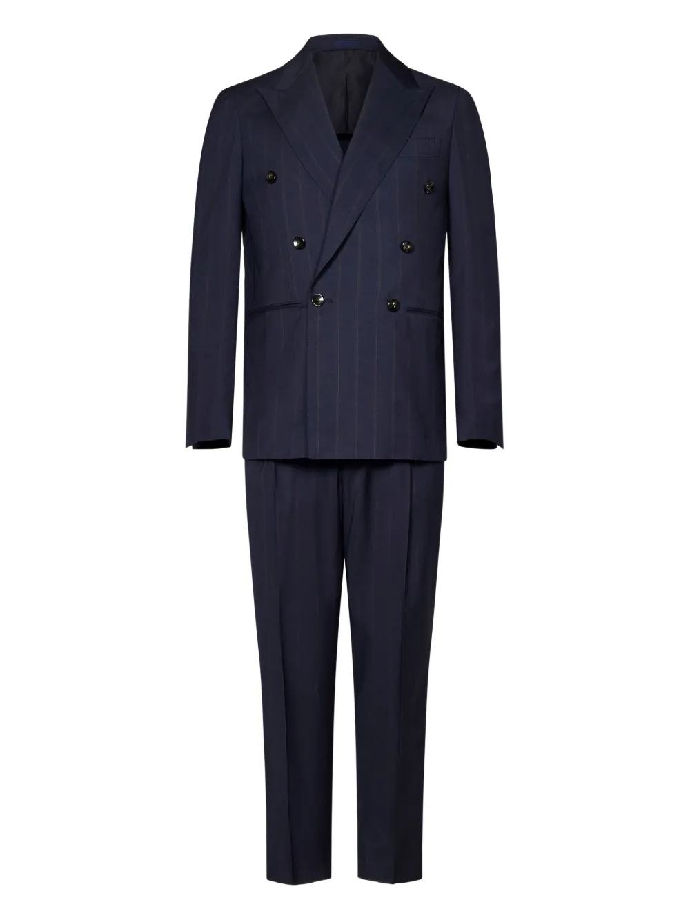 Костюм в тонкую полоску с двубортным пиджаком FRANZESE COLLECTION, синий
Костюм в тонкую полоску с двубортным пиджаком FRANZESE COLLECTION, синий