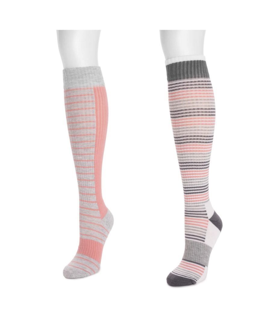 Женские компрессионные хлопковые носки до колена (2 пары) MUK LUKS, Grey/pink
Женские компрессионные хлопковые носки до колена (2 пары) MUK LUKS, Grey/pink