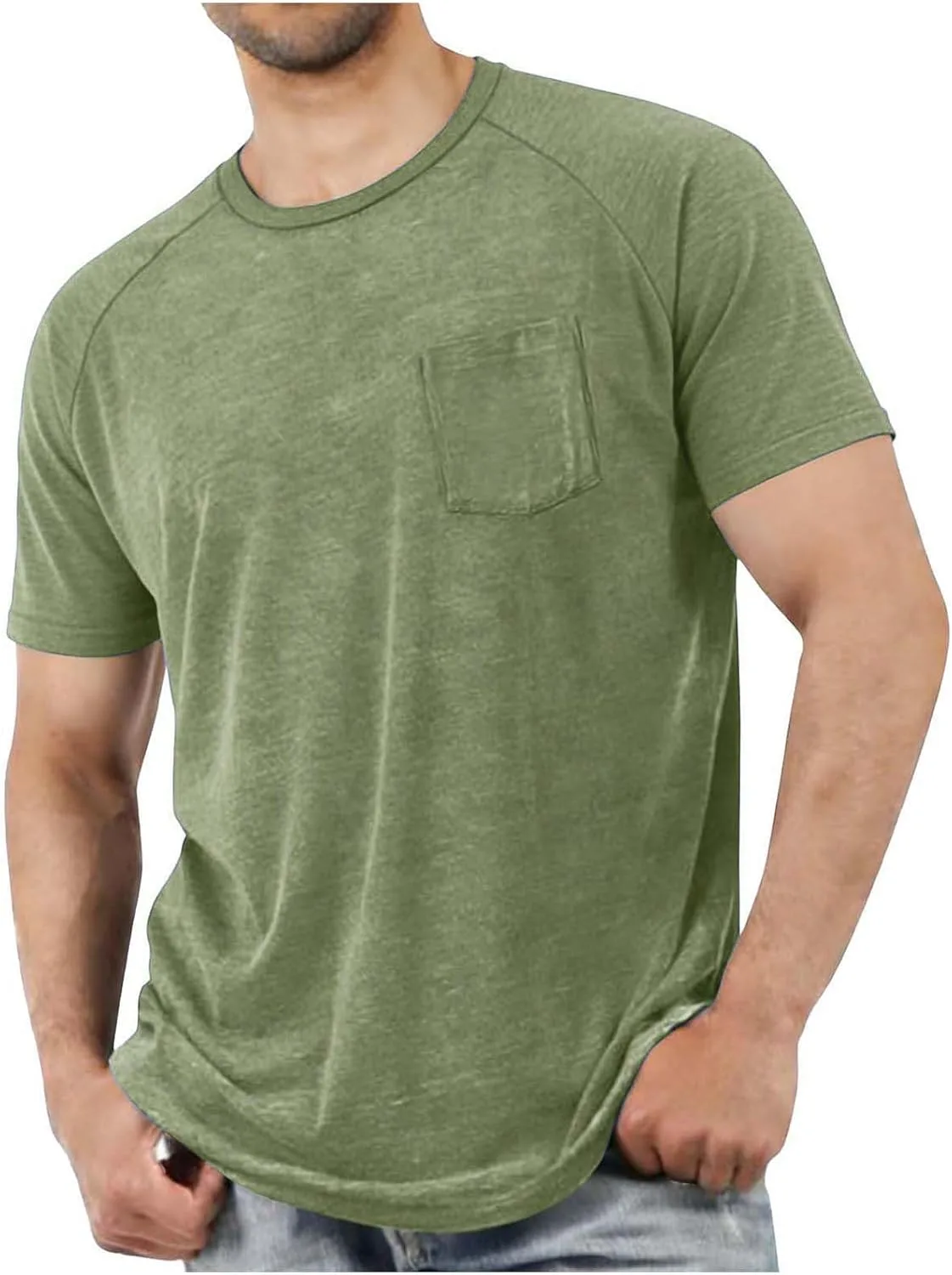 Мужская футболка с коротким рукавом и нагрудным карманом
Мужская футболка с коротким рукавом и нагрудным карманом