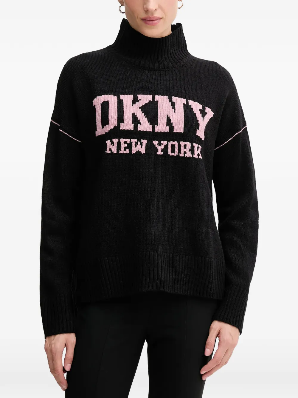 Свитер с высоким воротником Dkny, черный
Свитер с высоким воротником Dkny, черный