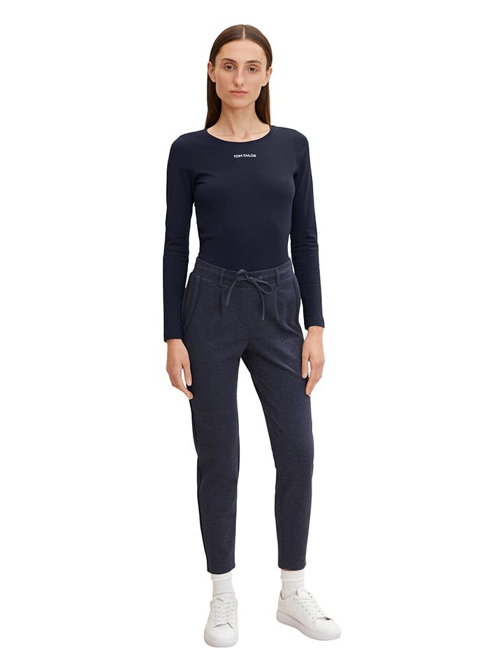 Тканевые брюки Tom Tailor, темно-синий
Тканевые брюки Tom Tailor, темно-синий