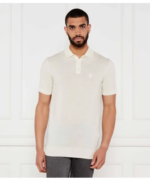 Шерстяная рубашка-поло Regular fit Karl Lagerfeld, белый 
Шерстяная рубашка-поло Regular fit Karl Lagerfeld, белый