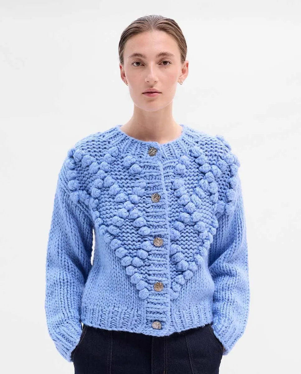 Женский короткий кардиган крупной вязки Simorra, синий
Женский короткий кардиган крупной вязки Simorra, синий
