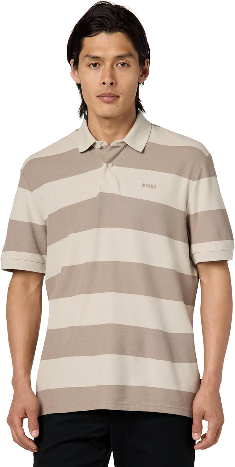 BOSS Мужская поло с принтом из хлопка с коротким рукавом, Stone Beige Stripe, Бежевый, BOSS Мужская поло с принтом из хлопка с коротким рукавом, Stone Beige Stripe
BOSS Мужская поло с принтом из хлопка с коротким рукавом, Stone Beige Stripe, Бежевый, BOSS Мужская поло с принтом из хлопка с коротким рукавом, Stone Beige Stripe