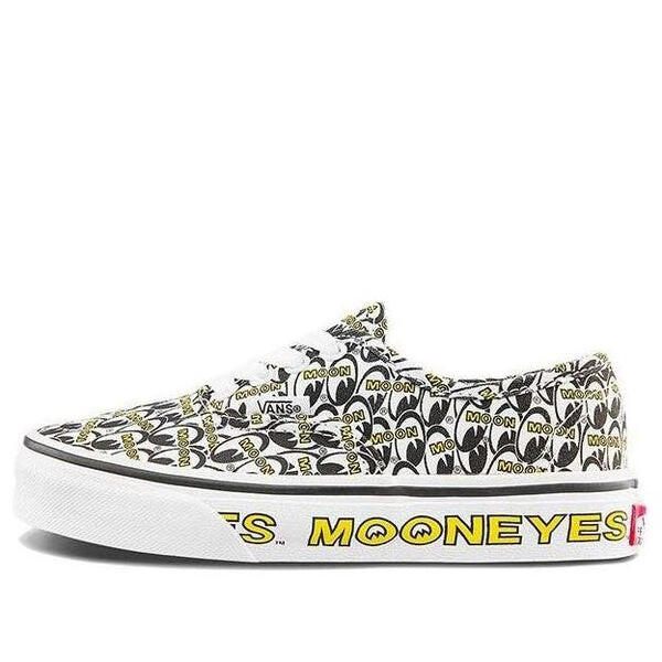 Кроссовки mooneyes x authentic 'black white yellow' Vans, черный 
Кроссовки mooneyes x authentic 'black white yellow' Vans, черный