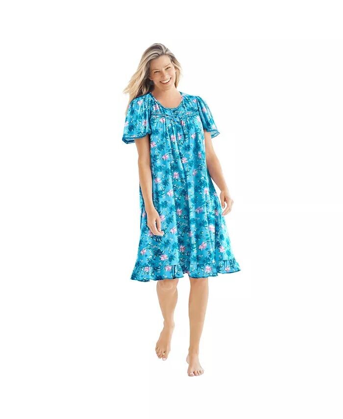 Короткое хлопковое платье больших размеров с цветочным принтом Dreams & Co., синий
Короткое хлопковое платье больших размеров с цветочным принтом Dreams & Co., синий