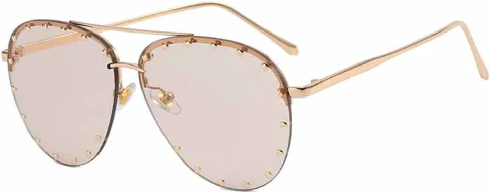 Солнцезащитные очки Rivet для женщин в стиле ретро, без оправы, для мужчин и для путешествий на открытом воздухе, с линзами UV400 KTUCN, Gold Champagne
Солнцезащитные очки Rivet для женщин в стиле ретро, без оправы, для мужчин и для путешествий на открытом воздухе, с линзами UV400 KTUCN, Gold Champagne