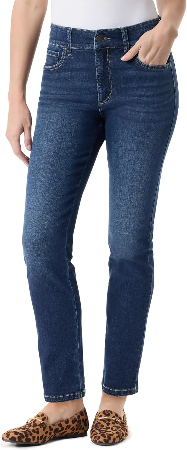 Женские джинсы Gloria Vanderbilt с застежкой-молнией спереди и прямыми штанинами
Женские джинсы Gloria Vanderbilt с застежкой-молнией спереди и прямыми штанинами