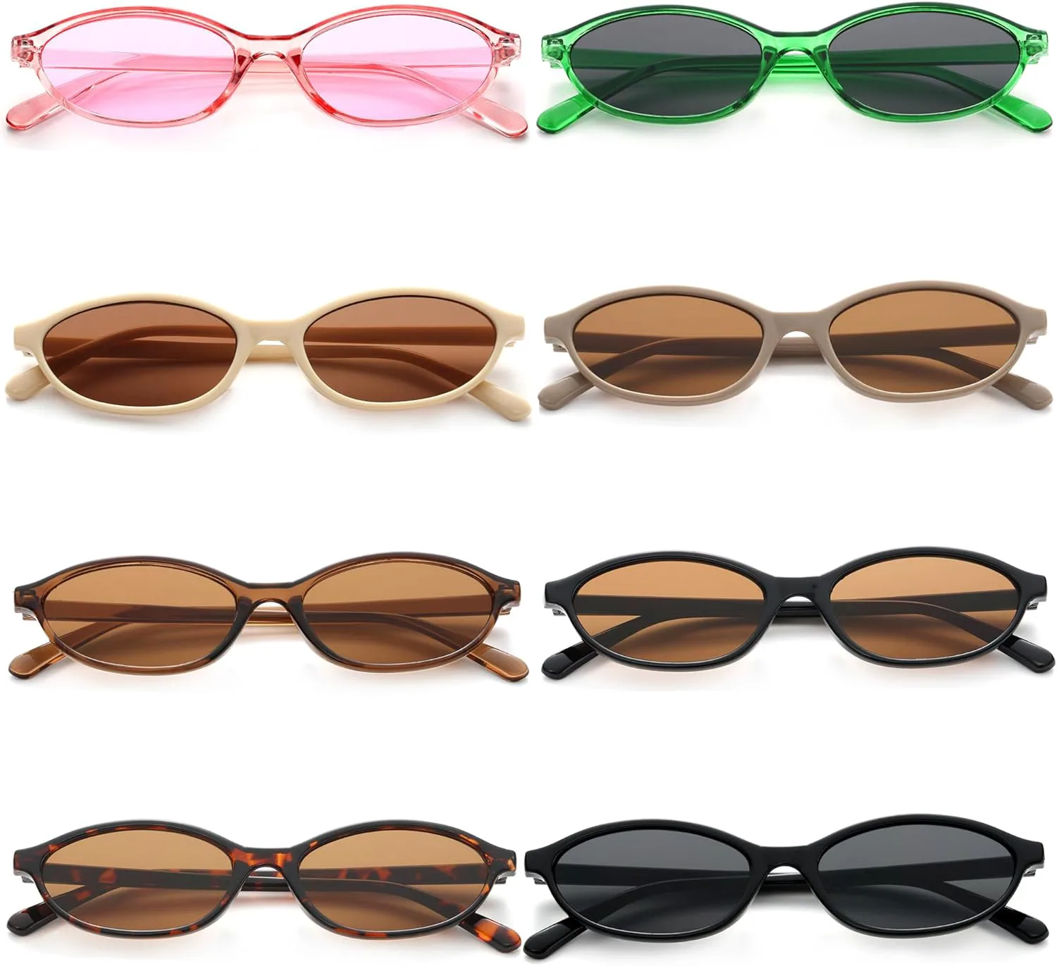 Eyegla Набор из 8 маленьких ретро-овальных солнцезащитных очков, модные очки «кошачий глаз», яркие узкие очки для вечеринок, оптом для женщин, 8 Mix Colors H
Eyegla Набор из 8 маленьких ретро-овальных солнцезащитных очков, модные очки «кошачий глаз», яркие узкие очки для вечеринок, оптом для женщин, 8 Mix Colors H