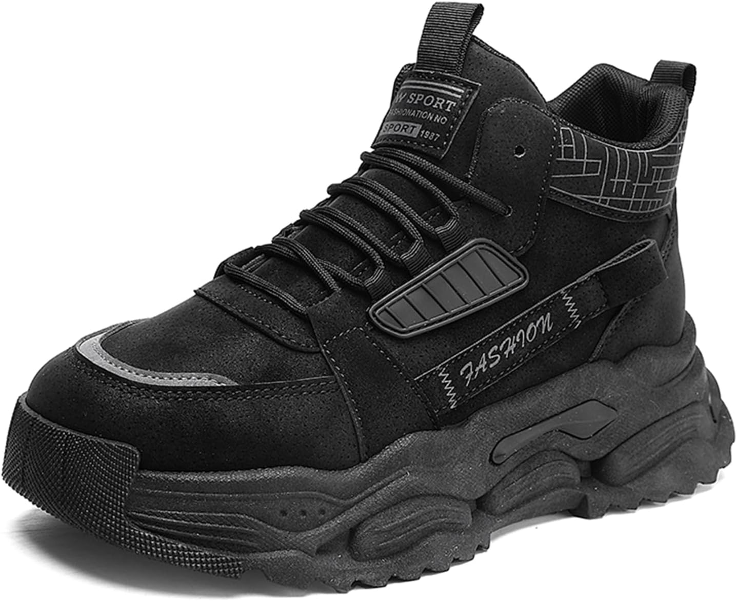 Мужские высокие модные кроссовки Ботинки для пеших прогулок Повседневные спортивные прогулочные туфли Объемные кроссовки Spwagym, черный
Мужские высокие модные кроссовки Ботинки для пеших прогулок Повседневные спортивные прогулочные туфли Объемные кроссовки Spwagym, черный