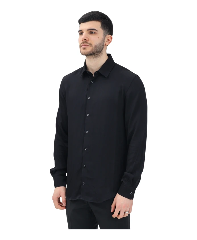 Черная мужская рубашка с длинными рукавами Patrizia Pepe, черный
Черная мужская рубашка с длинными рукавами Patrizia Pepe, черный