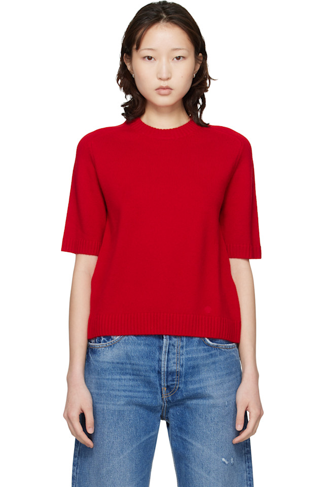 Кашемировый свитер с короткими рукавами Dara Loulou De Saison, красный
Кашемировый свитер с короткими рукавами Dara Loulou De Saison, красный