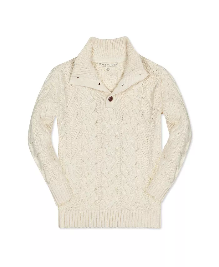 Детский свитер для мальчиков с воротником-стойкой, косой вязкой и пуговицами Hope & Henry, белый
Детский свитер для мальчиков с воротником-стойкой, косой вязкой и пуговицами Hope & Henry, белый