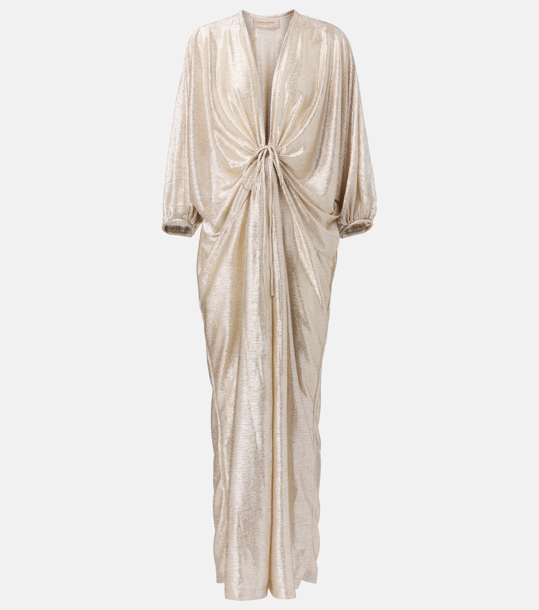 Собранный кафтан из ламе Adriana Degreas, серебряный
Собранный кафтан из ламе Adriana Degreas, серебряный