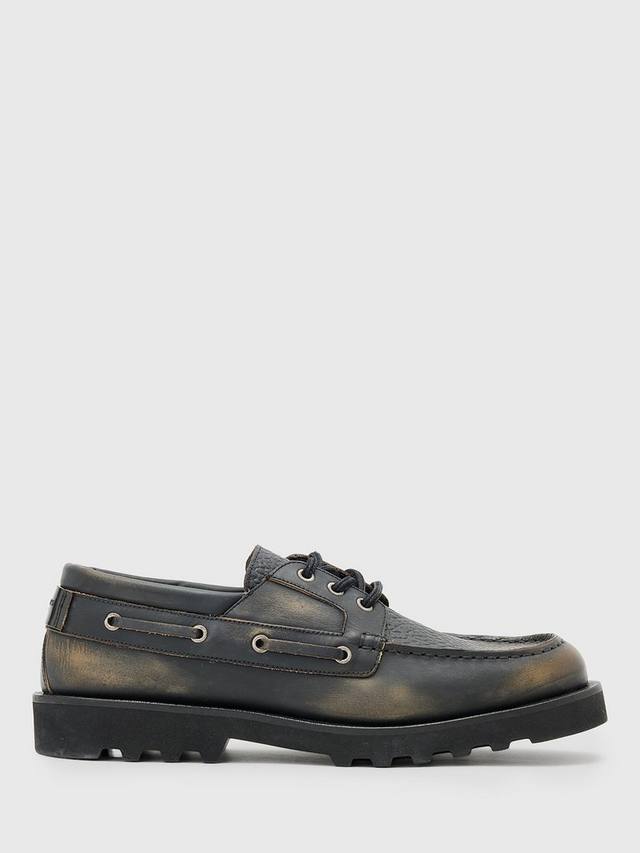 Кожаные лодочные туфли Skiff AllSaints, Black/Brown
Кожаные лодочные туфли Skiff AllSaints, Black/Brown