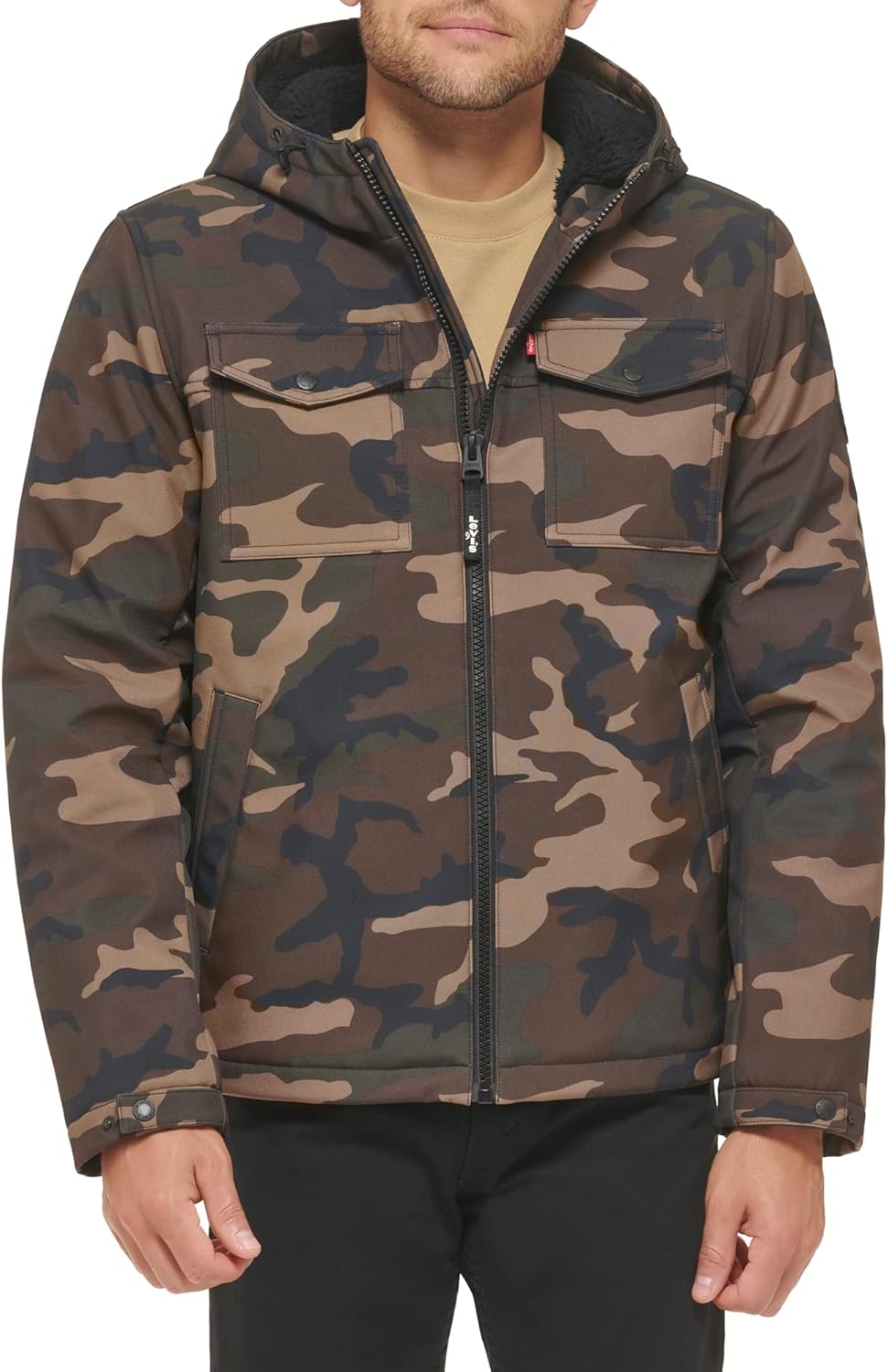 Мужская куртка Levi's Soft Shell с двумя карманами и капюшоном, Camo Sherpa
Мужская куртка Levi's Soft Shell с двумя карманами и капюшоном, Camo Sherpa