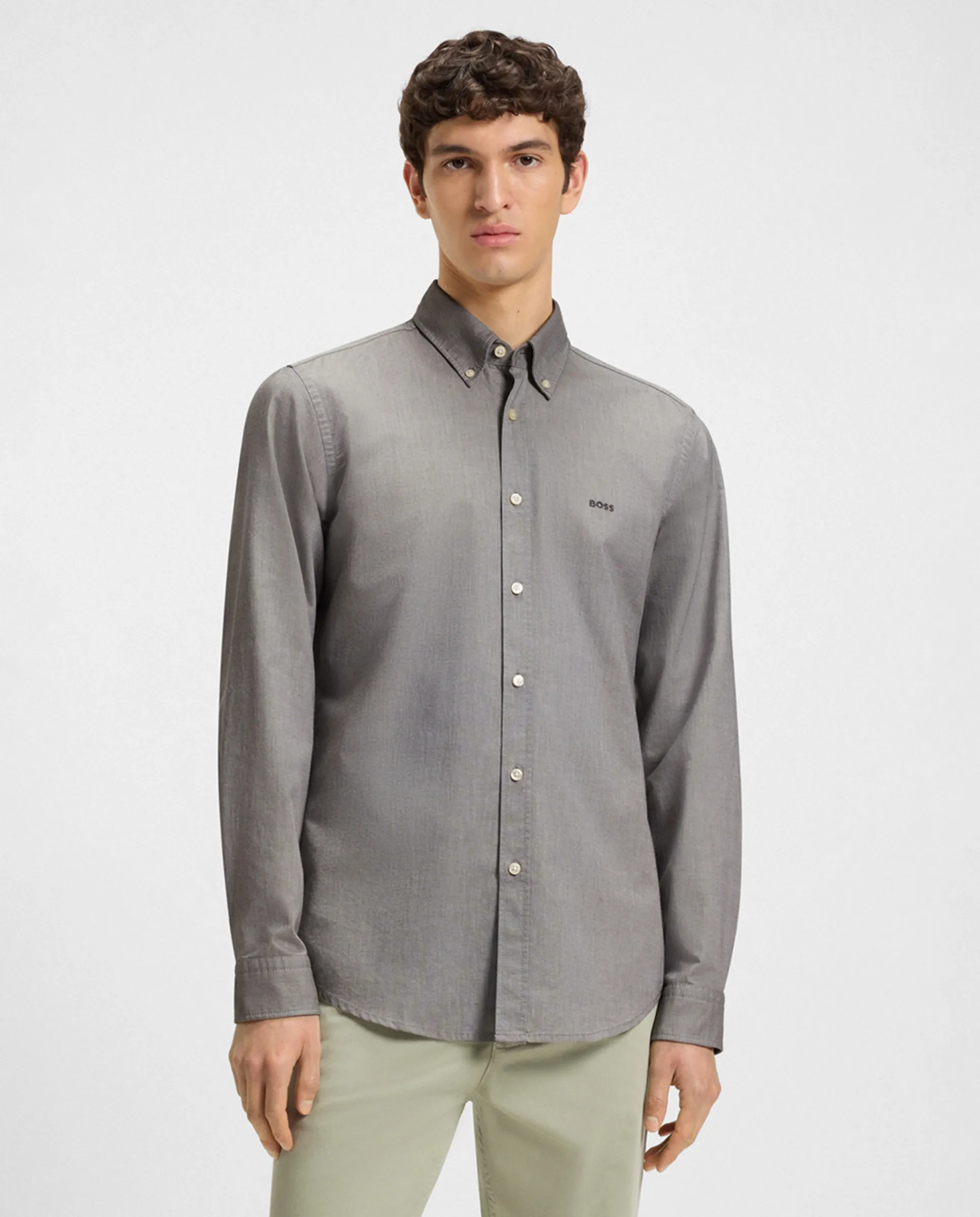 Мужская рубашка с длинным рукавом Boss, зеленый
Мужская рубашка с длинным рукавом Boss, зеленый