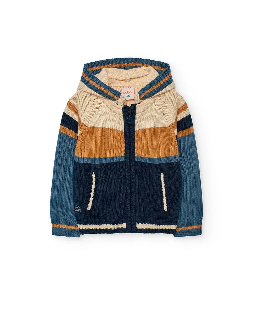 Вязаная детская куртка с капюшоном и карманами Boboli, темно-синий
Вязаная детская куртка с капюшоном и карманами Boboli, темно-синий