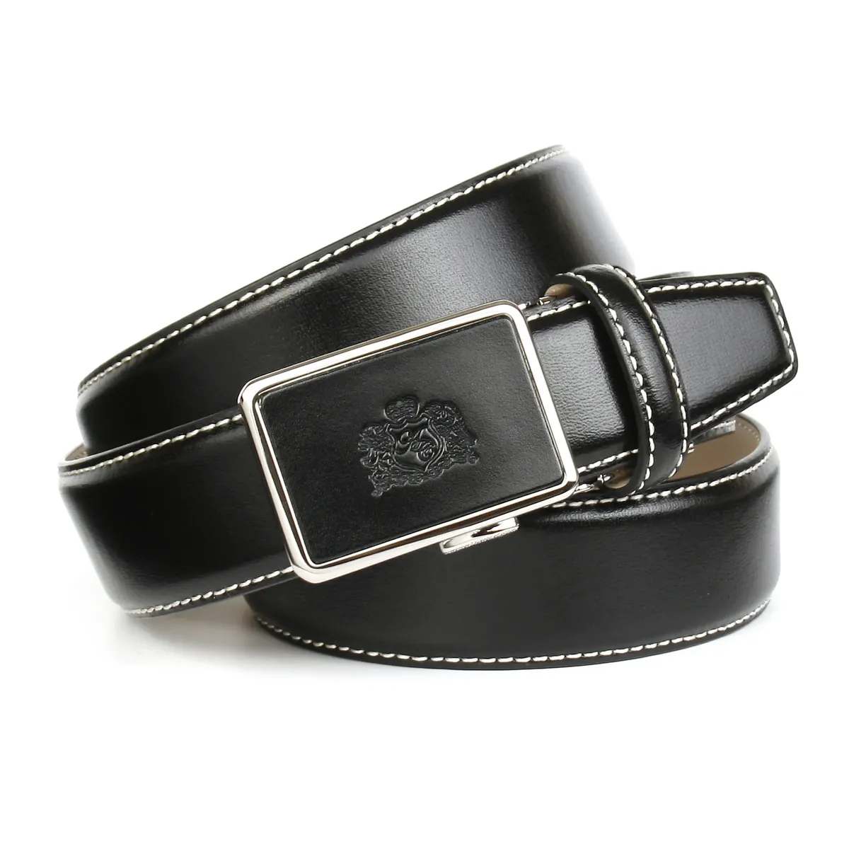 Кожаный ремень Anthoni Crown с контрастной строчкой, черный
Кожаный ремень Anthoni Crown с контрастной строчкой, черный