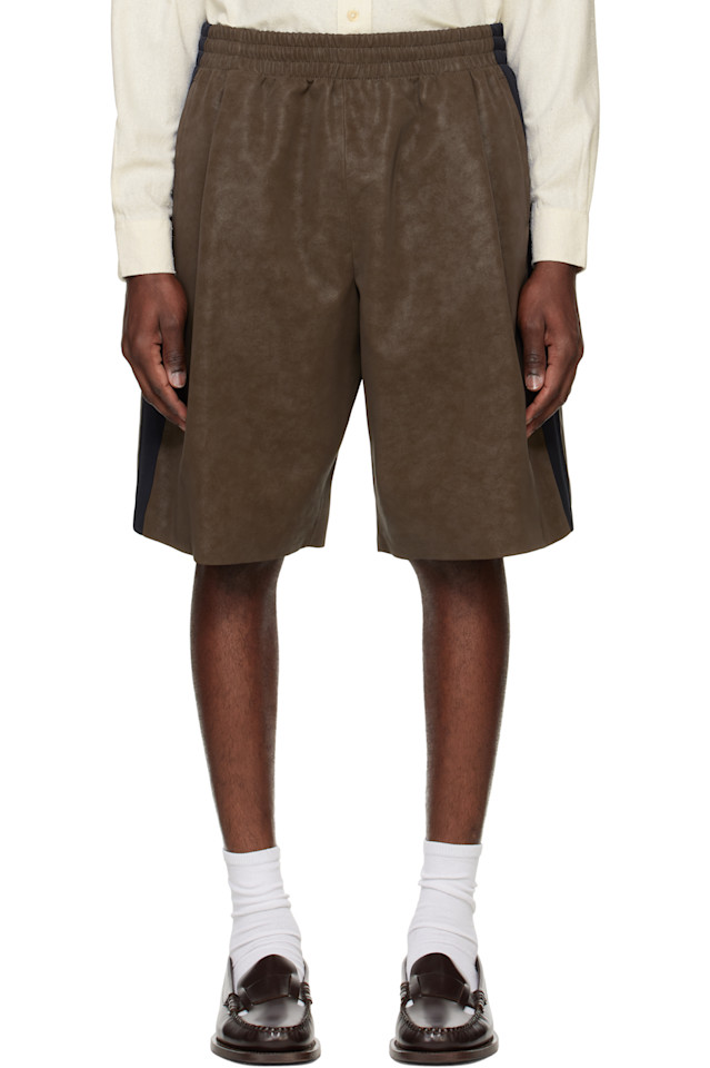 Шорты с боковыми деталями из искусственной замши System, коричневый
Шорты с боковыми деталями из искусственной замши System, коричневый