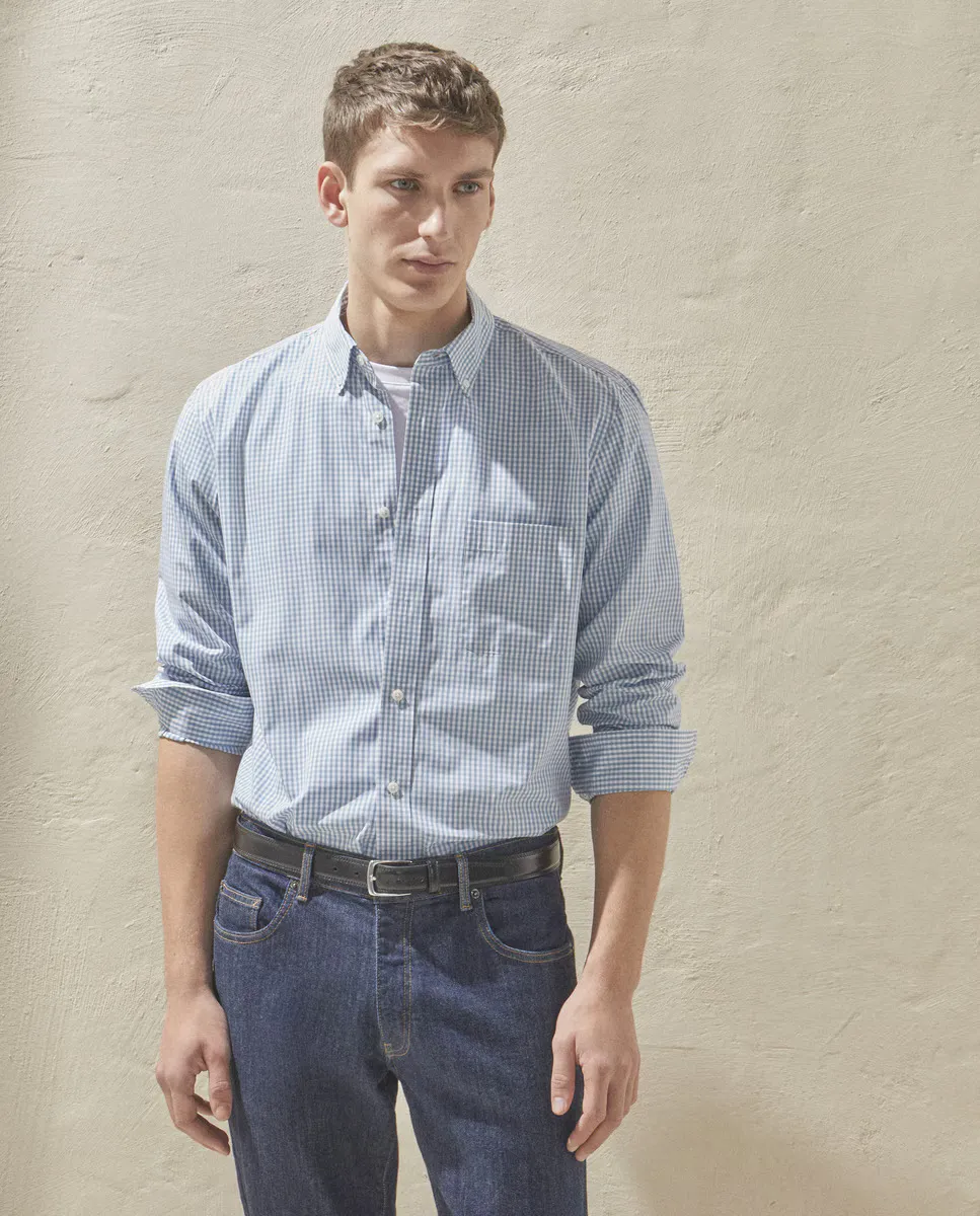 Поплиновая рубашка с классическим узором Dustin, синий
Поплиновая рубашка с классическим узором Dustin, синий