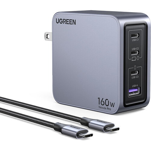 Зарядное устройство UGREEN Nexode Pro 160W 4-Port GaN USB-C/USB-A Charger 25876
Зарядное устройство UGREEN Nexode Pro 160W 4-Port GaN USB-C/USB-A Charger 25876