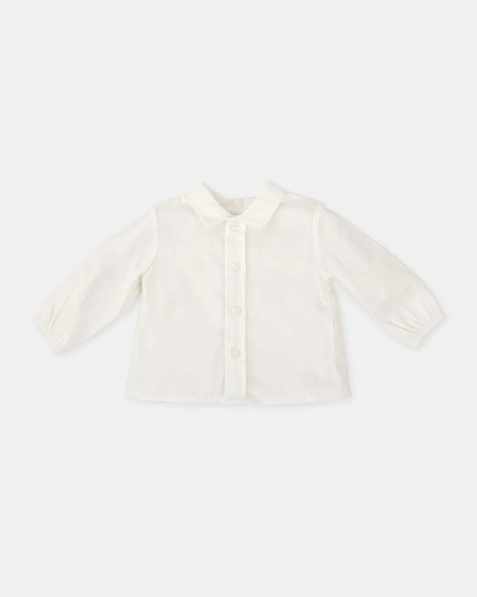 Белая детская рубашка с резинкой на манжетах Tutto Piccolo, белый
Белая детская рубашка с резинкой на манжетах Tutto Piccolo, белый