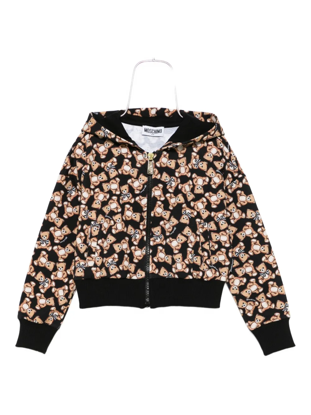 Худи на молнии с принтом Moschino Kids, черный
Худи на молнии с принтом Moschino Kids, черный