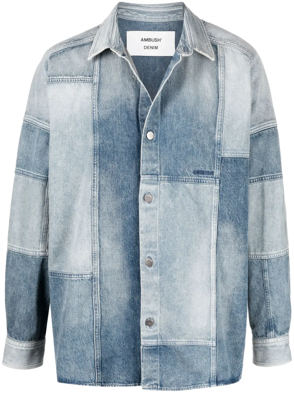 Джинсовая куртка-рубашка в технике пэчворк AMBUSH, синий
Джинсовая куртка-рубашка в технике пэчворк AMBUSH, синий