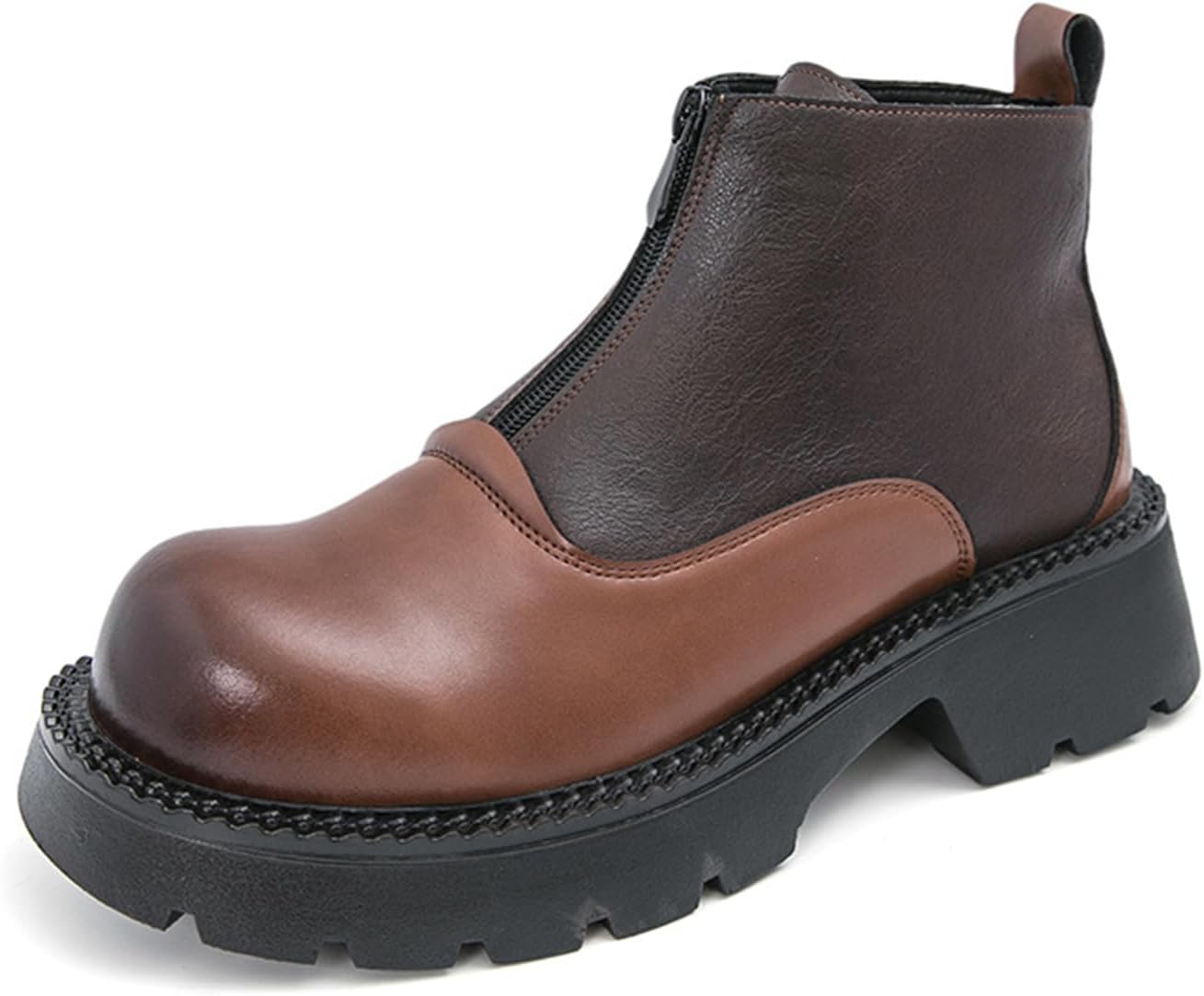 Мужские кожаные ботинки Челси на платформе с массивным каблуком, роскошный круглый носок, грубая подошва, и деловые ботинки Generic, коричневый
Мужские кожаные ботинки Челси на платформе с массивным каблуком, роскошный круглый носок, грубая подошва, и деловые ботинки Generic, коричневый