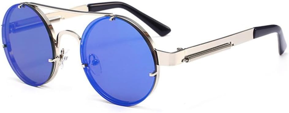 Винтажные круглые солнцезащитные очки в стиле стимпанк для мужчин и женщин, ретро-очки с металлическими двойными дужками, модные солнцезащитные очки с защитой от УФ-излучения UV400 generic, Silver Blue
Винтажные круглые солнцезащитные очки в стиле стимпанк для мужчин и женщин, ретро-очки с металлическими двойными дужками, модные солнцезащитные очки с защитой от УФ-излучения UV400 generic, Silver Blue
