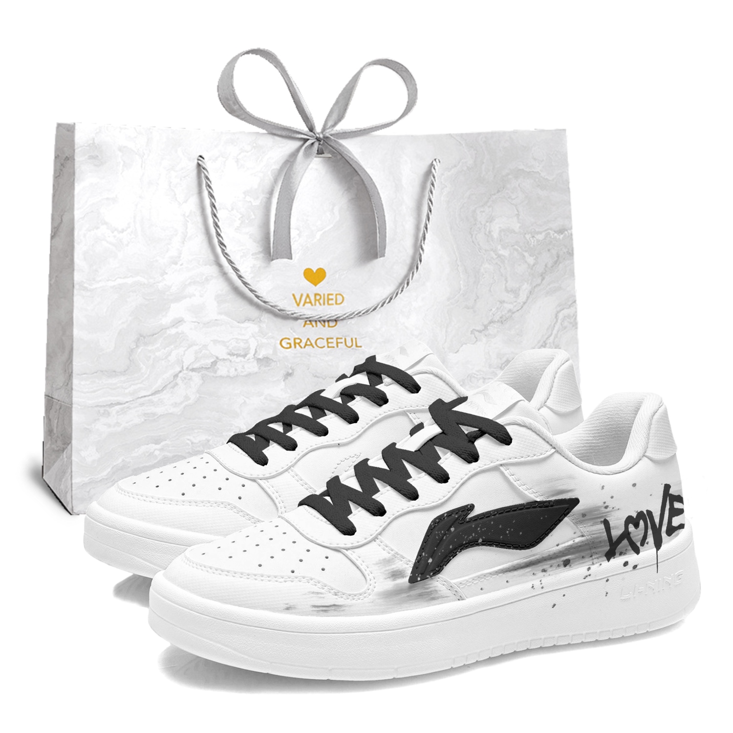 Li-Ning Li Ning Floating Boat Slip Resistant, Abrasion Resistant, Breathable низкие скейтерские кроссовки для мужчин черно-белые
Li-Ning Li Ning Floating Boat Slip Resistant, Abrasion Resistant, Breathable низкие скейтерские кроссовки для мужчин черно-белые