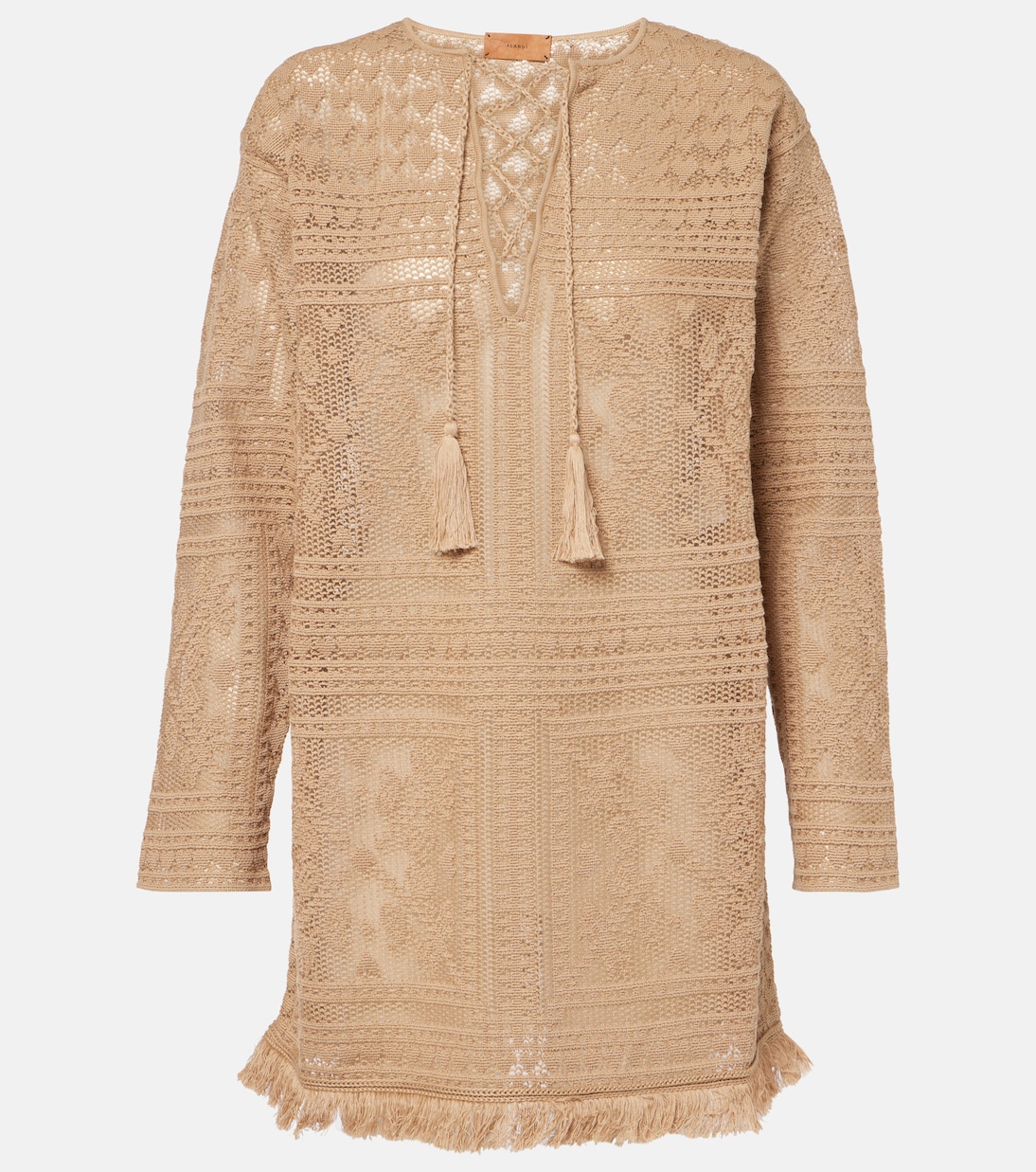 Кружевное мини-платье Kiss By The Book Alanui, песочный
Кружевное мини-платье Kiss By The Book Alanui, песочный