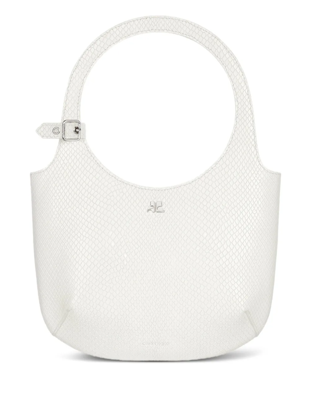 Сумка с тиснением под кожу змеи Courrèges, белый
Сумка с тиснением под кожу змеи Courrèges, белый