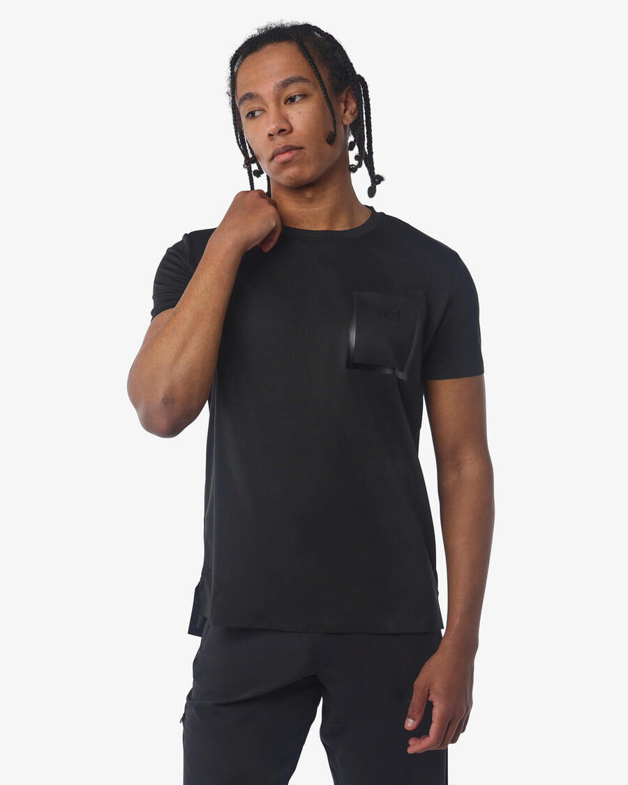 JAKED Мужская черная синтетическая футболка для фитнеса
JAKED Мужская черная синтетическая футболка для фитнеса