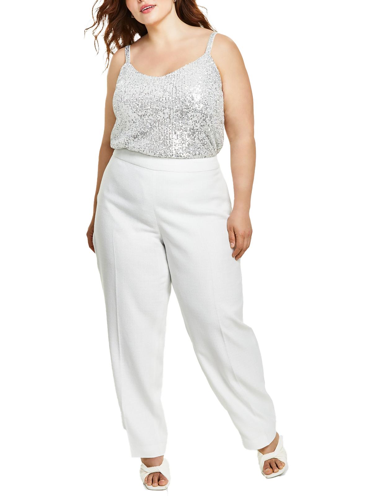 Женские твидовые брюки Plus Anne Klein, белый/серебряный
Женские твидовые брюки Plus Anne Klein, белый/серебряный