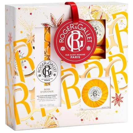 Roger & Gallet Bois d'Orange Gift Set Orange Wood 3.3 fl oz Spray 1.7 oz Soap Bath Tablets
Roger & Gallet Bois d'Orange Gift Set Orange Wood 3.3 fl oz Spray 1.7 oz Soap Bath Tablets
