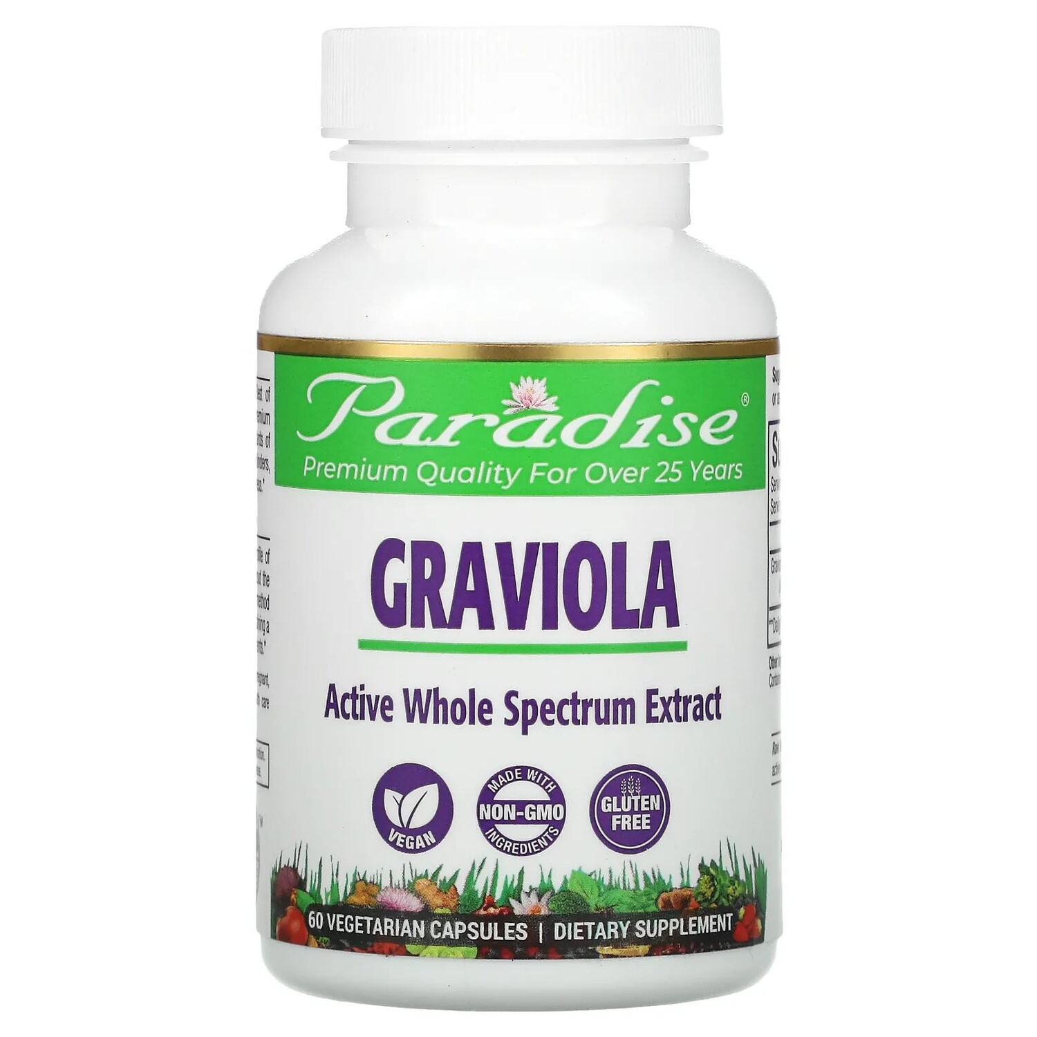 Paradise Herbs Brazilian Graviola 60 Vegetarian Capsules
Paradise Herbs Brazilian Graviola 60 Vegetarian Capsules