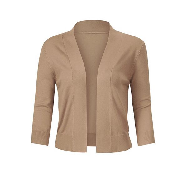 Женский укороченный кардиган 3/4 рукава с открытой передней частью Maxxis Merch, Camel
Женский укороченный кардиган 3/4 рукава с открытой передней частью Maxxis Merch, Camel